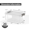 Citylife 1.3 QT 20 Packs Small Storage Bins Plastic Storage