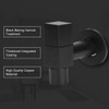 G1/2 Thread Black Copper Faucet Wall Mounted Single Cold Water