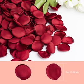 400 PCS Silk Rose Petals Burgundy Red Flower Petals for Romantic Night, Weddings Aisle Centerpieces, Table, Party, Home Decoration, Romantic Night Decoration,Valentine's Day Decoration