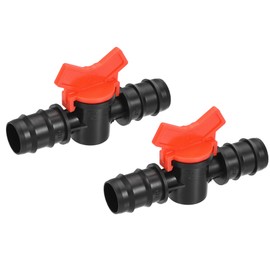 sourcing map Ball Valve 23mm Barb Connector Shut Off Switch Plastic for Irrigation Drip Tube 2 Pack