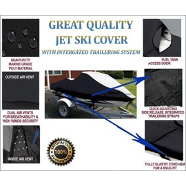 SBU Jet Ski Watercraft PWC Cover Compatible for Sea Doo Sea-Doo Bombardier Spark 2up 900 HO 2015 2016 2017-2021 2022 2 Seater -Extremely Durable, Breathable, Travel, Mooring and Storage