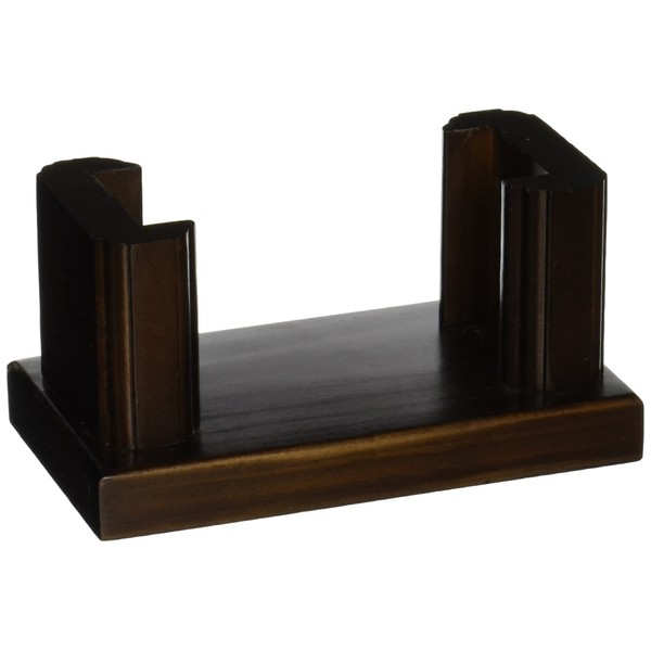 CoasterStone Upright Dark Wood Holder for Square or Round Coasters, 4 to 4.25", Multicolored