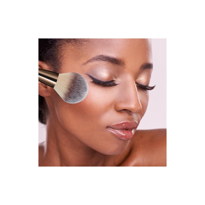 2Pcs Brochas de Maquillaje, Fundación Cepillo de Maquillaje Facial para