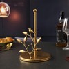 Rose Gold Paper Towel Holder Luxury Metal Kitchen Counter Decor