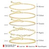 KNOWTODAY Stack Bracelets for Women 14k Gold Plated Trendy Stackable