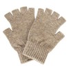Whitepeak Genuine Merino Wool and Possumdown Fingerless Gloves for Men