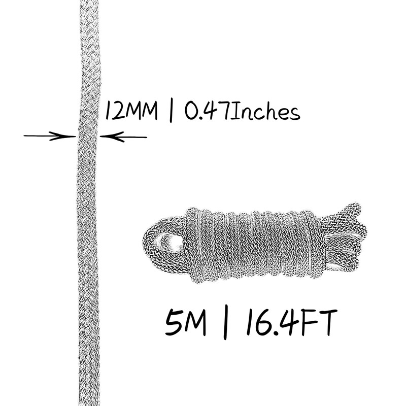 12MM Heavy Duty Rope Cord. Paracord. Polyester Climbing Rope. Strong