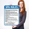 Washington Spa Rules Sign, Complies with State of Washington Pool