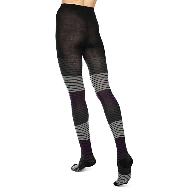 MeMoi Gradient Stripes Sweater Tights Wine Small/Medium