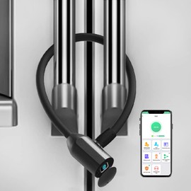 Cable Lock Refrigerator Lock eLinkSmart French Door Fridge Lock - Waterproof 40cm 15.7 inch Fingerprint Bluetooth App Keyless Cable Lock for Cabinets Freezer Baby Safe