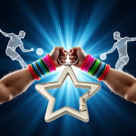 Silver Star Shaped Stainless Steel Keychain Clip Carabiner Snap Hook Holder Star Carabiner Hook Clip Key Holder Carabiner Clip for Keys and Wallet with Key Chain Rings,Accessory, Sports and Outdoors