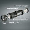 Eaxus® Set of 2 LED Torch Glow-X Professional Mini Torch