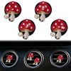 4Pcs Red Mushroom Car Accessories Mushroom Car Air Freshener Vent