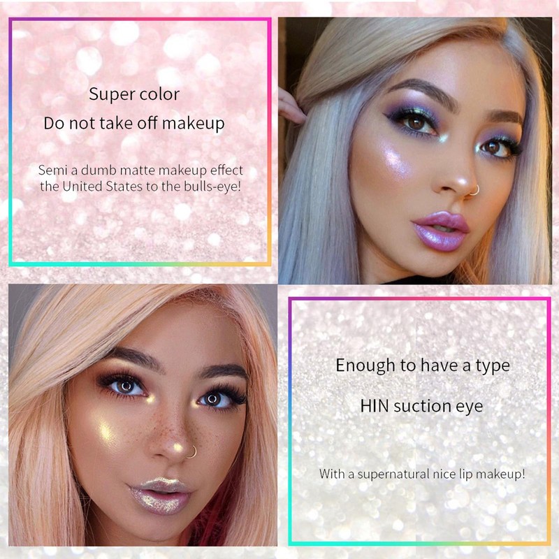 Nude Diamond Metallic Glitter Gloss, Sparkle Shiny Plumper Liquid Lipstick