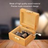 Hand Cranked Music Box Mini Portable Gemini Pattern Retro Style