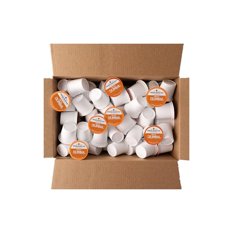 Fresh Roasted Coffee,100% Decaf Colombian, Kosher, K-Cup Compatible, 96 Pods