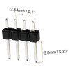 Unifizz 50 Pcs 2.54mm Pitch Straight Single Row Male Pin