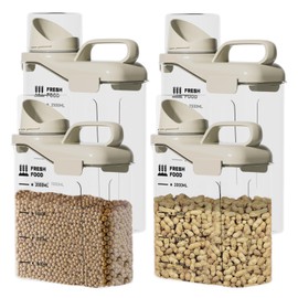 SZRUNZHU Cereal Containers Storage Dispenser Sets with lid Airtight Food Storage Food Grade BPA pantry Organizers and Storagecontainers (4PC 2 pcs 2000ml 2 pcs 2500ml)