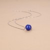 COAI Gemstone Pearl Pendant Silver Chain, Lapis Lazuli, Lapis Lazuli