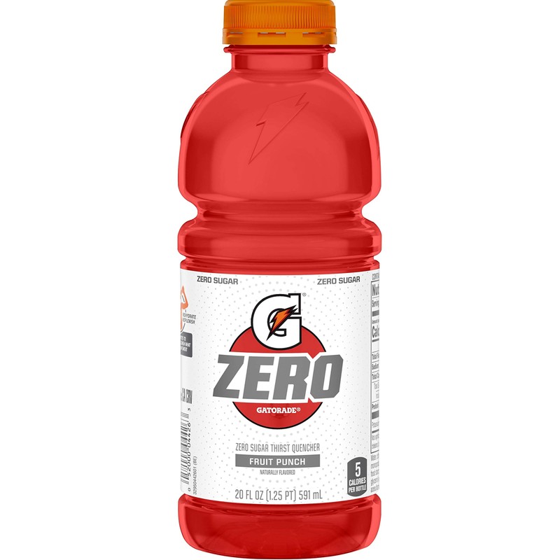 Gatorade G Zero Thirst Quencher, Fruit Punch, 20 Fl Oz