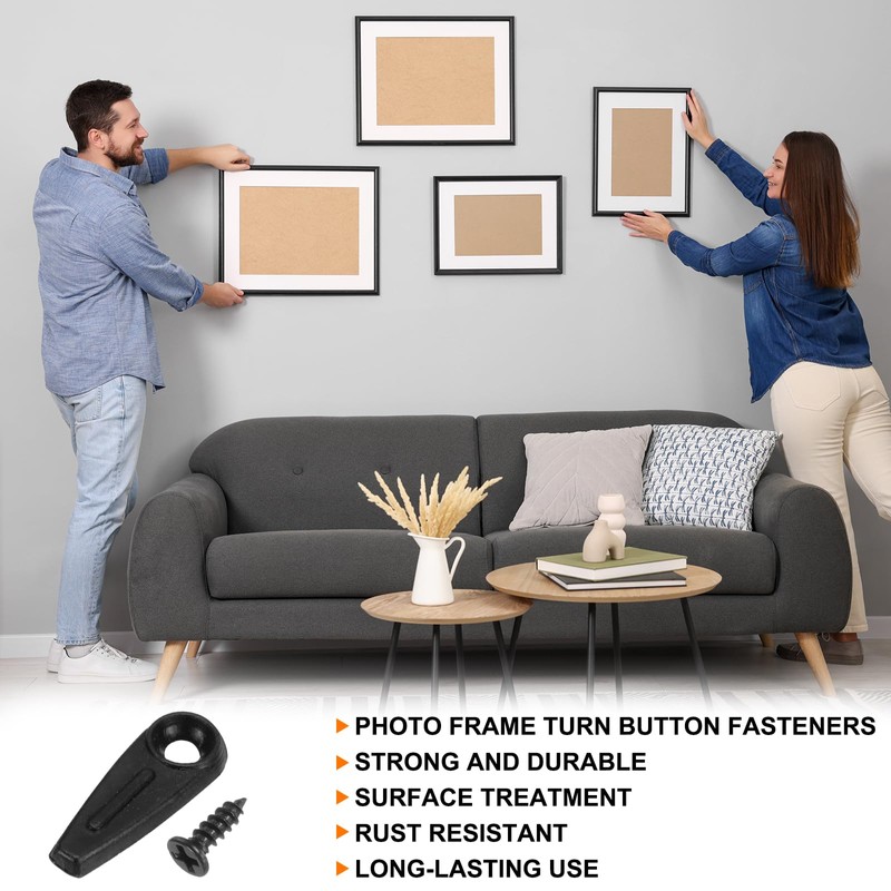 sourcing map 50Pcs Picture Frame Backing Hardware Clips with 50Pcs