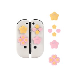 YOCORE Joy-Con Dedicated Directional Key Cover & Stick Cover Set Compatible with Switch/Switch Organic EL Models Joy-Con Easy Installation Anti-Slip Analog Stick Cover Joycon Cover Thumb Grip Cap