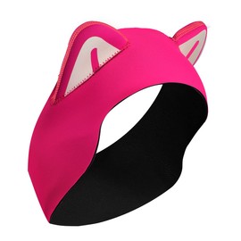 Diadema de buceo con orejas de gato, diadema de natación para mujeres y niños, capucha de neopreno de 2 mm, mantiene el agua fuera, sujeta los tapones para los oídos, tapones seguros para los oídos para buceo, esnórquel, natación, surf (rosa)