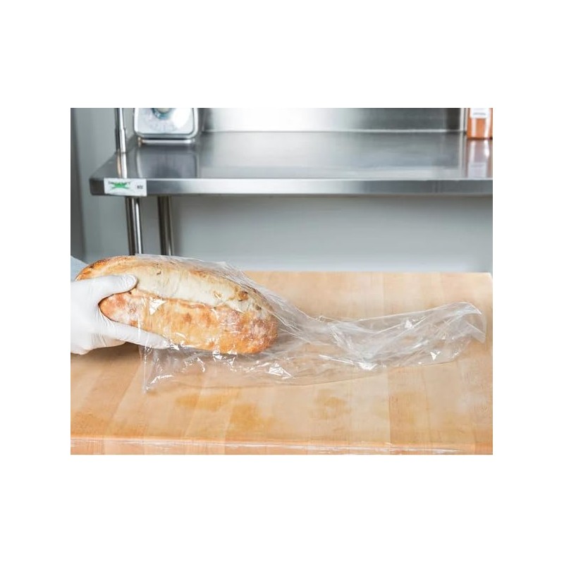 ROYALNA 100ct (8"x4"x18") Large Bread Loaf Packing Bags with Ties,