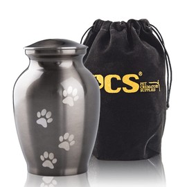 PCS Memorial Pet Cremation Urns for Dogs and Cats Ashes, Paw Engraved Pet Urn, Dog Keepsake Urns for Ashes-Medium