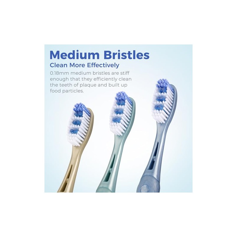 Smiling Guardian Cepillo de dientes – cerdas medianas para adultos,