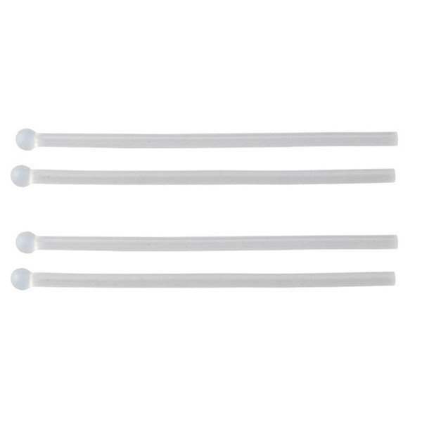 NicelyFit Silicone Rubber Ear Socks Tips Sleeves for Thin Needle Metal Wire Temple Legs Eyeglass Glass TT004 (Transparent - 2 Pairs)