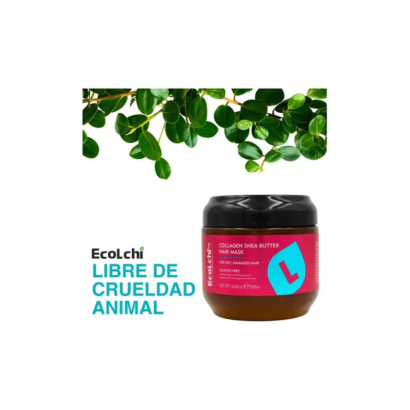 Mascarilla Ecolchi Karite Cabello Dañado Seco Suaviza Repara