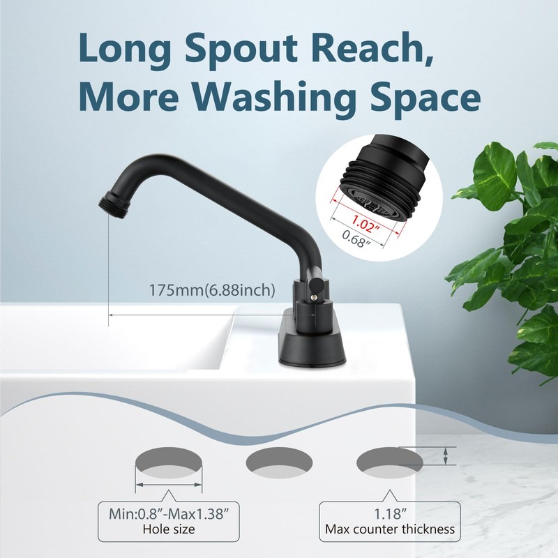 Aolemi Utility Sink Faucet 4 Inch Centerset, Laundry Sink Faucets