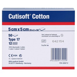 Cutisoft Cotton Compr.5 x 5 cm Sterile 12-Ply