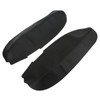 2pcs Front Door Panel Armrest Cover Black Artificial Leather Replacement