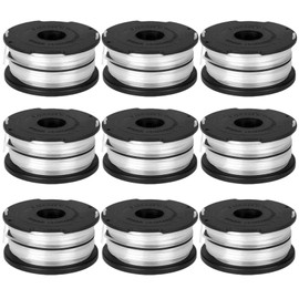 Dxyue 9 Pack DF-065 Replacement String Trimmer Spool for Black and Decker GH710 GH700 GH750 DF-065-BKP Weed Eater, Auto Feed Dual Line 36ft 0.065"