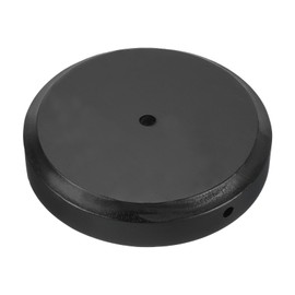 PATIKIL 6.25" x 1.2" Wooden Lamp Base, Round Solid Wooden Base Wood Desk Lamp Display Stand Replacement for Bedroom Bedside Table Lamps DIY, Black