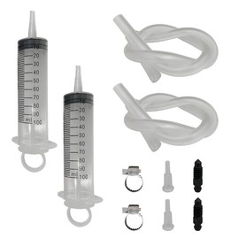 LAINLOY Brake Bleed Kit, Hydraulic Disc Brake Clutch Bleeder Tool with 100ML Syringe 50cm Hose, Universal Oil Fluid Extractor for Motor Scooters Quads Car Brake System Repair Maintenance (2PCS)