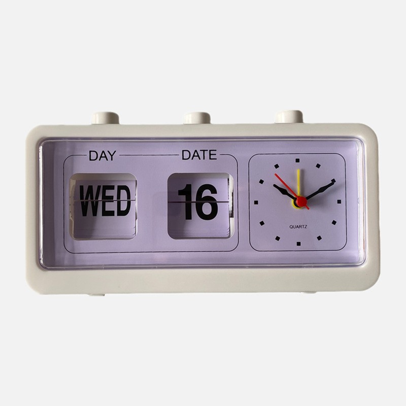 Desk Table Alarm Clock Manual Jump Calendar Desktop Alarm Clock