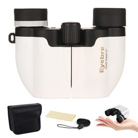 Binoculars, Concert, Opera Glass, Theater, 10x, Dome, Live, Sports Spectator, Wide Angle, 7.5° Real View, For Concerts, 10x22, Popular, Lightweight, Small (White)