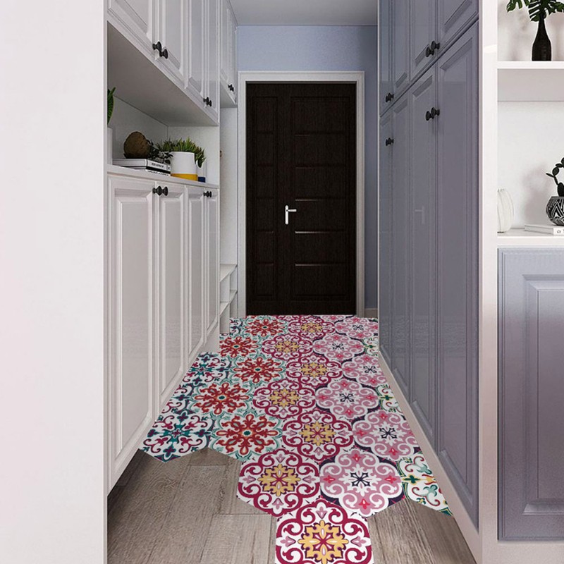 10Pcs Simulation Waterproof Non-Slip Hexagonal Self Adhesive Ceramic Tile Decorative