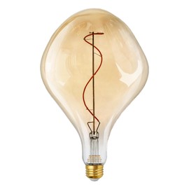 ALAMPEVER Dimmable LED Decorative Oversized Edison Bulbs 25W, 2200K Warm White, E26 Base, 4W, Amber Glass Finishing (A165S)