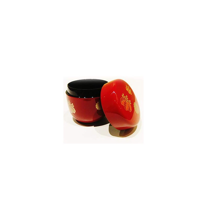 Natsume Tea Caddy Japanese Traditional Matcha Container (Vermillion Red with