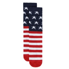 Zando Independence Day Socks Boys American Flag Socks Patriotic Socks Kids Soccer Socks Cotton Knee High Sock for Boys Girls Breathable Sport Patriotic Softball Socks Kids R American Flag 4-6 Years