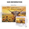 Highland Cow Sunflower Puzzles 1000 Pieces for Adults Cute Animal