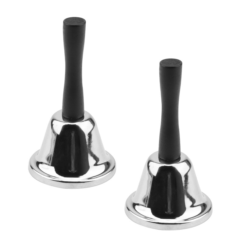 KEILEOHO 2 PCS Hand Held Bell, Small Metal Tea Bell