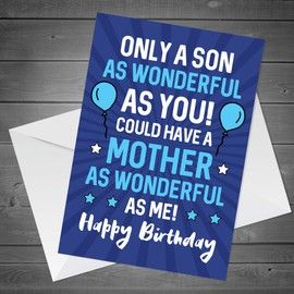 RED OCEAN Birthday Card For Son Funny Humour Son Card From Mum Novelty Birthday Cards