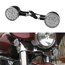 Turn Signals, Black Rear LED Turn Signals Lights Fit For Harley Touring 2009-later Softail 2000-later Sportster XL883 models 2000-2022 Dyna 2006-2017 Short Handle