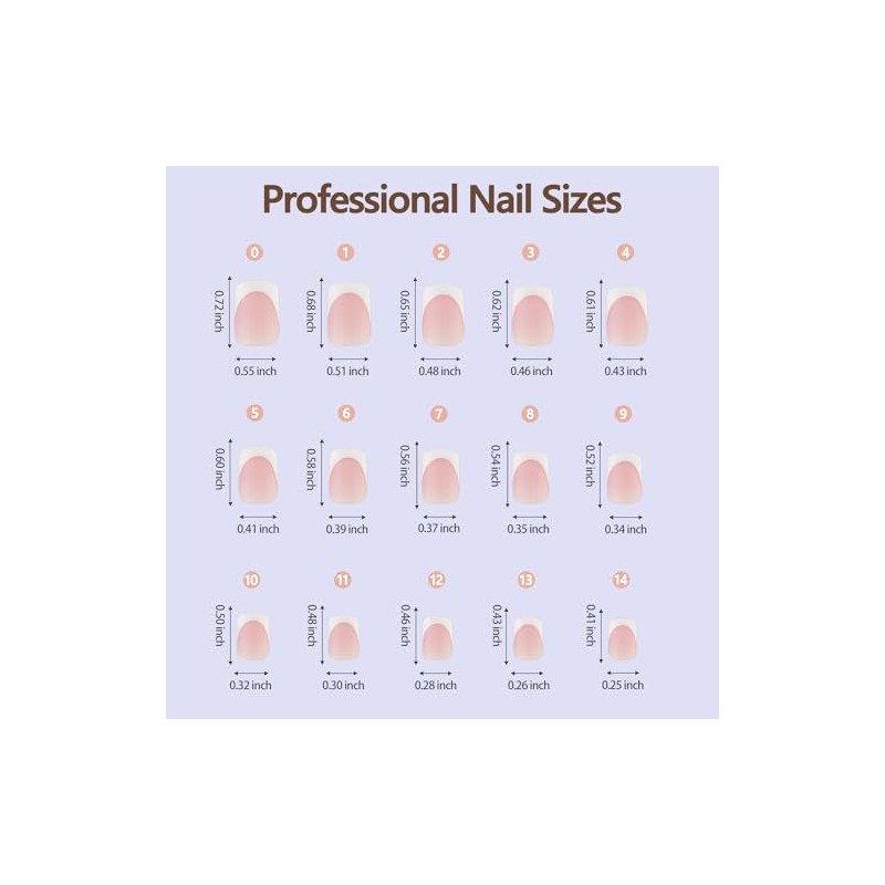 Misssix Puntas De Uñas De Gel Francesas, 150 Piezas De