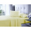 Fitted Bed Sheet With FREE Pillow Case Poly Cotton LEMON